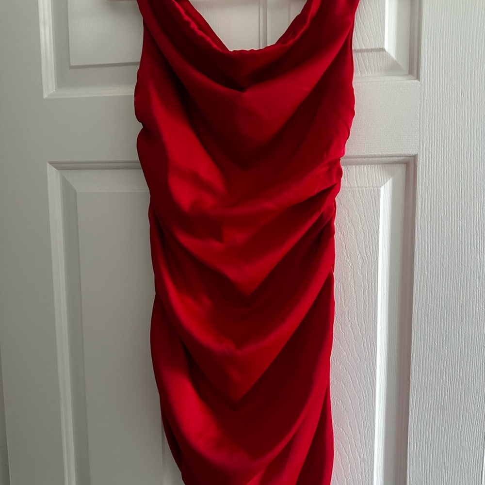 superdown Red Satin Dress